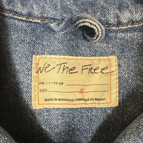 NWT We The Free Opal Swing Denim Jacket Sz S - Picture 6 of 11